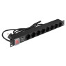 Блок розеток EXEGATE SERVERPRO PDU-19H802 Al-8S-EU1,8CU-SW-SPD1 EX299604RUS